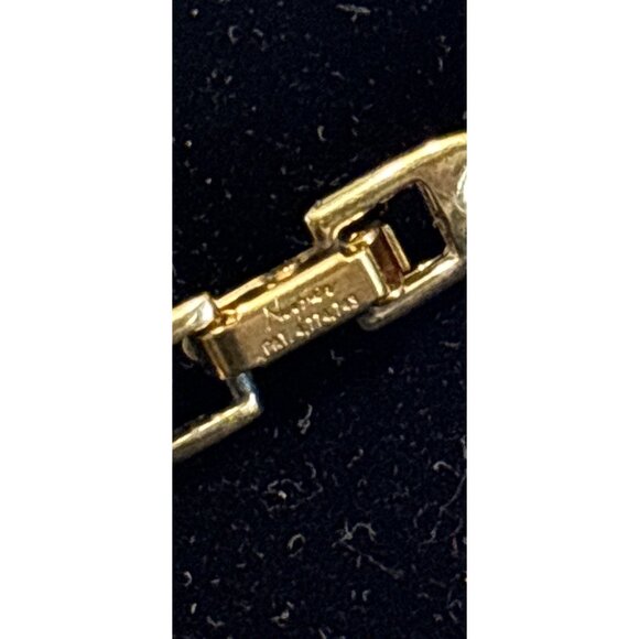 Vintage Napier Gold Tone Chain Necklace For Women Textured Links Classic Design - Picture 7 of 8